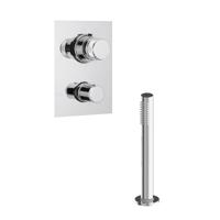 Handdoucheset Xenz Duero Thermostatisch Inbouw Rond Chroom 2 Greeps