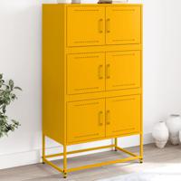 Dressoir 68,5x38,5x123,5 cm staal mosterdgeel - thumbnail