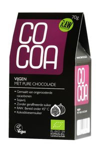 Cocoa Vijgen Pure Chocolade RAW 70 gram