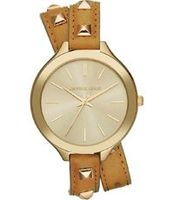 Horlogeband Michael Kors MK2309 Onderliggend Leder Bruin 12mm - thumbnail