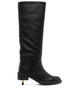 Maison MIHARA YASUHIRO bottes en cuir à talon 70 mm - Noir