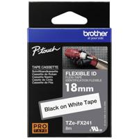 Brother TZe-FX241 Labeltape flexibel Tapekleur: Wit Tekstkleur: Zwart 18 mm 8 m - thumbnail