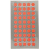 Hobby stickers - 200x stuks - D8 mm - neon oranje ronde stickers - Kantoor stickers - Scrapbook