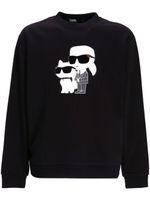 Karl Lagerfeld sweat à motif Ikonik - Noir - thumbnail