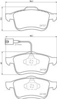 Remmenset, remschijf BREMBO, Remschijftype: Binnen geventileerd, Inbouwplaats: Vooras, u.a. für Fiat, Vauxhall, Opel