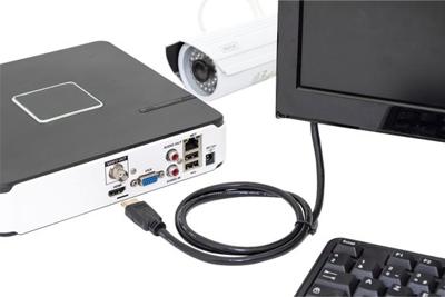 DIGITUS - HDMI met ethernetkabel - HDMI (M) naar HDMI (M) - 2 m - zwart - 4K ondersteuning