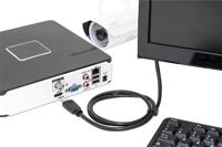 DIGITUS - HDMI met ethernetkabel - HDMI (M) naar HDMI (M) - 2 m - zwart - 4K ondersteuning