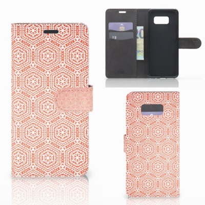 Samsung Galaxy S8 Plus Telefoon Hoesje Pattern Orange Samsung Galaxy S8 Plus Telefoon Hoesje Pattern Orange