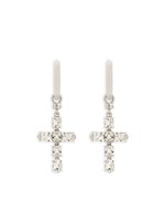 Dolce & Gabbana cross-charm hoop earrings - Argent