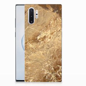 Samsung Galaxy Note 10 Plus TPU Siliconen Hoesje Marmer Creme