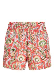 ETRO short de bain à fleurs - Rouge