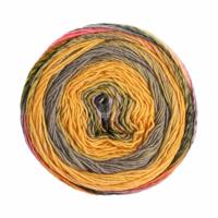 Gomitolo Finito 554 Kleur: Oker-Grijspaars-Oranje-Grijs-Paars