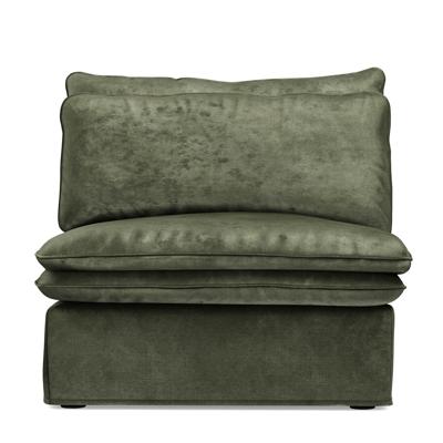 Rivièra Maison Modulaire Bank 'Continental' Center, Velvet, kleur Ivy