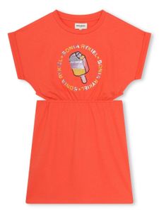 SONIA RYKIEL ENFANT robe courte brodée de sequins - Orange