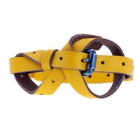 Elvy Belt Lange Knoopriem Plain Okergeel 135 cm