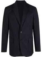 Dunhill blazer boutonné à fines rayures - Bleu