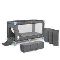 Kinderkraft - Reisbedje - Campingbedje - Joy - 126 x 65 x 76 cm - 8,5 kg - Blauw - Eenvoudig inklapbaar