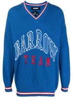 BARROW pull à logo intarsia - Bleu