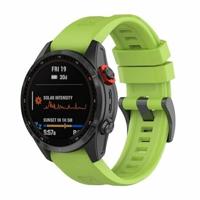 By Qubix - Siliconen sportbandje - Groen - Compatible met Garmin Tactix 8-47mm - Compatible Garmin bandje - Bandbreedte: 22mm