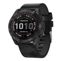By Qubix - Leren bandje - Zwart - Compatible met Garmin Quatix 8-51mm - Compatible Garmin bandje