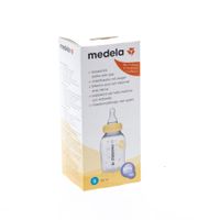 Medela Fles Moedermelk Plast Met Speen Slow Flow - thumbnail