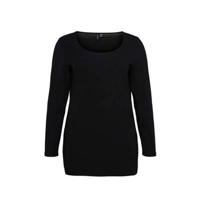 VERO MODA CURVE longsleeve met ronde hals VMPAXI zwart