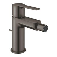 GROHE Lineare 1-gats bidetkraan s-size met waste brushed hard graphite 33848AL1