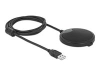 Delock USB-conferentiemicrofoon, condensatormicrofoon, 360 graden, omnidirectioneel, ideaal voor het opnemen van vergaderingen, plug & play, 20672, zwart