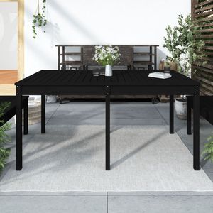 Tuintafel 159,5x82,5x76 cm massief grenenhout zwart