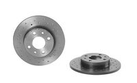 Remschijf BREMBO XTRA LINE BREMBO, Remschijftype: Geperforeerd, u.a. für Alfa Romeo, Fiat, Abarth, Lancia, Yugo, Ford