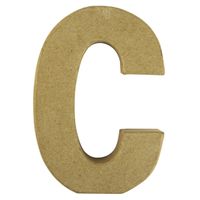 Beschilderbare letter C van papier mache   -