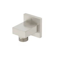 BWS Luxe Messing Muur Doucheaansluiting Vierkant 1/2" Geborsteld Staal