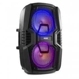 Fenton FT210LED mobiele party speaker met microfoon 2x 10 inch