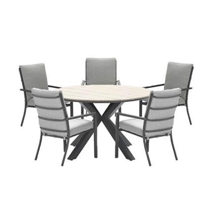 Garden Impressions Senja tuinset 6delig donker grijs - Tulli tuintafel
