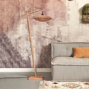 GOOD&MOJO Vloerlamp Tanami Bamboe en rotan, 150cm