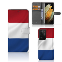 Samsung Galaxy S21 Ultra Bookstyle Case Nederlandse Vlag - thumbnail