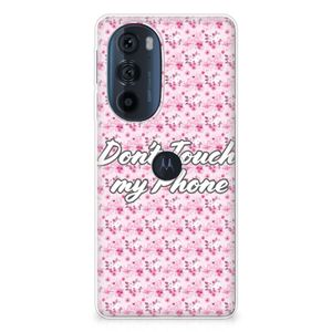 Motorola Edge 30 Pro Silicone-hoesje Flowers Pink DTMP