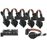 Hollyland Solidcom C1 Pro Wireless Intercom System ENC ruisonderdrukking Full Duplex 6 gebruikers 350 m teamcommunicatie PTT Mute Single Headset voor kerk drone TV film productie 1 Master & 5 Remote