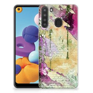 Hoesje maken Samsung Galaxy A21 Letter Painting