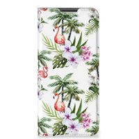 OPPO A54 5G | A74 5G | A93 5G Hoesje maken Flamingo Palms - thumbnail