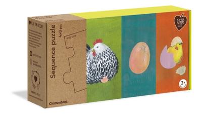 Clementoni legpuzzel Sequence boerderij 4 x 8 stukjes