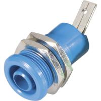 Schnepp BU 4600 bl Veiligheids-labconnector, female Bus, inbouw verticaal Stift-Ø: 4 mm Blauw 1 stuk(s)