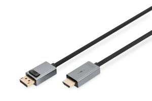 Digitus DB-340202-030-S HDMI-kabel HDMI Aansluitkabel HDMI-A-stekker 3 m Zwart 4K UHD, Afgeschermd (drievoudig), Flexibel, Halogeenvrij