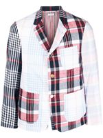 Thom Browne blazer patchwork à carreaux - Rouge - thumbnail