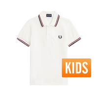 Fred Perry - My First Fred Perry Baby Polo Shirt - Wit/ Rood/ Navy - thumbnail