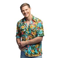 Boland - Shirt Paradise, voor heren, veelkleurig, shirt, korte mouw, Hawaii, tropisch, strand, zomer, vakantie, kostuum, carnaval, themafeest, strandfeest