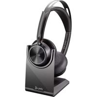 POLY Voyager Focus 2 UC Headset Bedraad en draadloos Hoofdband Kantoor/callcenter USB Type-A Bluetooth Oplaadhouder Zwart