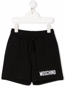 Moschino Kids short à logo imprimé - Noir