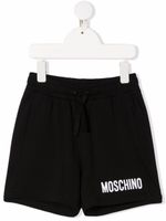 Moschino Kids short à logo imprimé - Noir - thumbnail