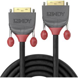 LINDY 36241 DVI-kabel DVI Aansluitkabel DVI-D 18+1-polige stekker, DVI-D 18+1-polige stekker 15.00 m Zwart